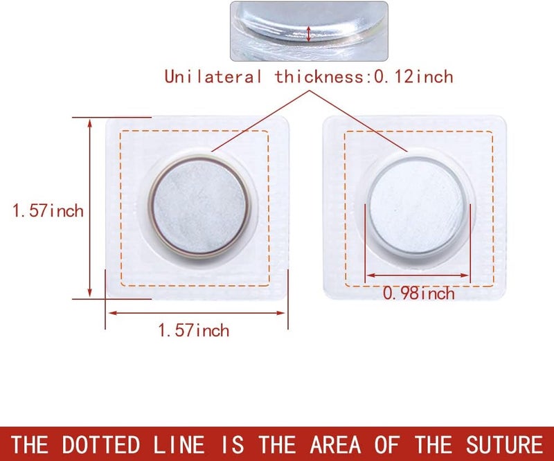 SEMINI Hidden Sew Magnetic Snap Invisible Hidden Sew in PVC Hidden Purse Closure for Fastener Handbag Cloth Clasp DIY Craft Sewing Tools - Image 3